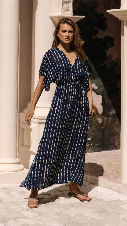 Poppy Serenity Maxi Dress - Current Navy