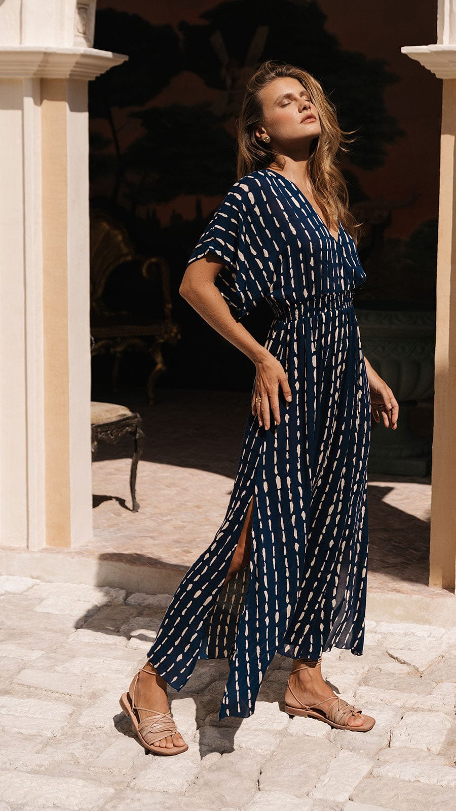 Poppy Serenity Maxi Dress - Current Navy