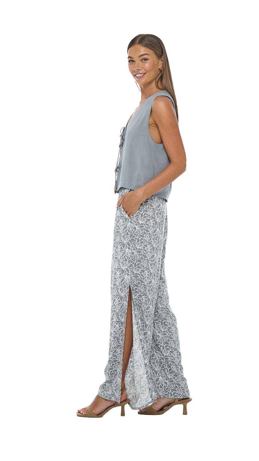 Blooming Mahana Pants - Lysoria Grey