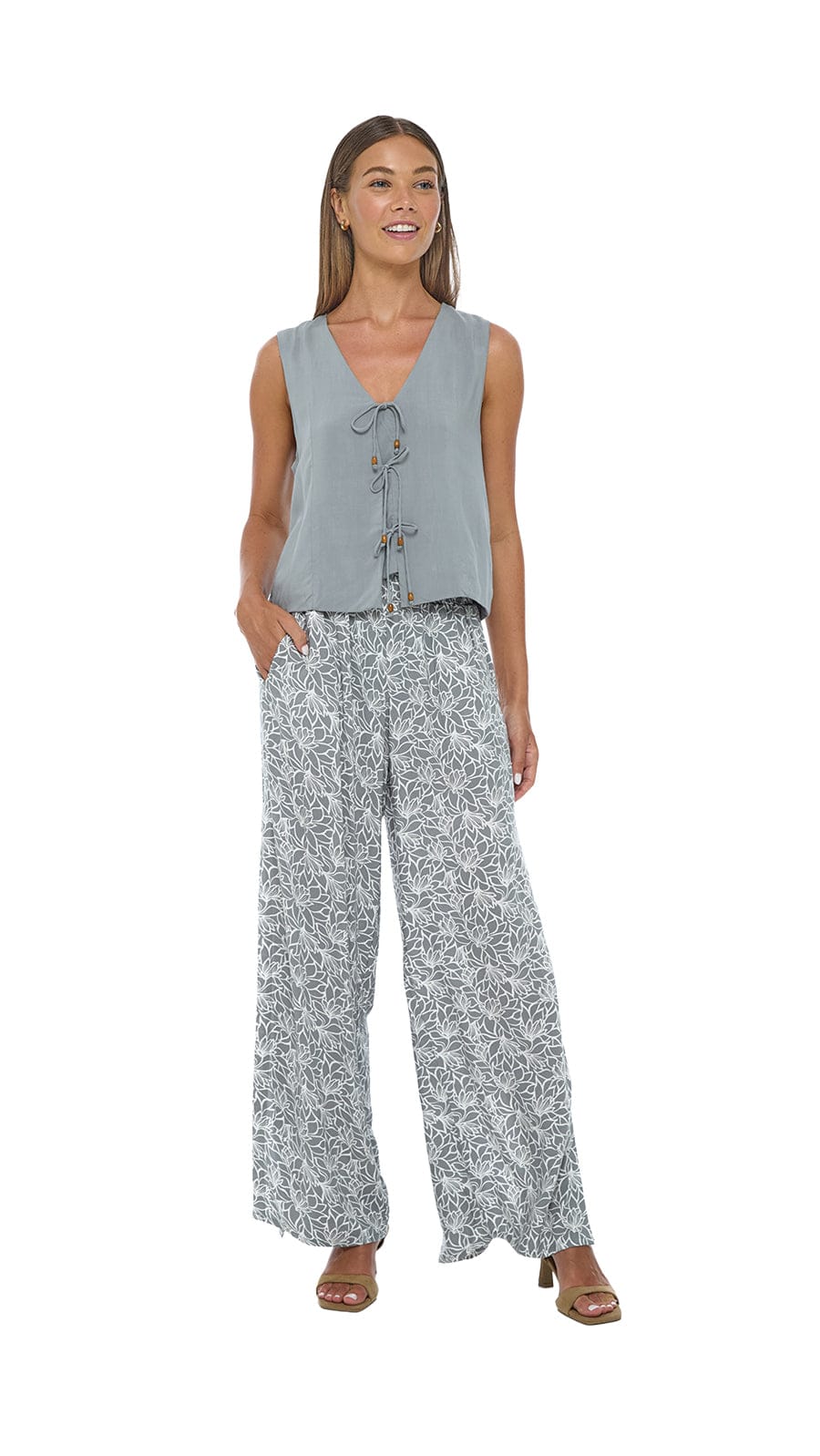 Blooming Mahana Pants - Lysoria Grey