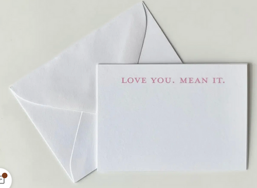 Love You, Mean It Gift Enclosure Cards