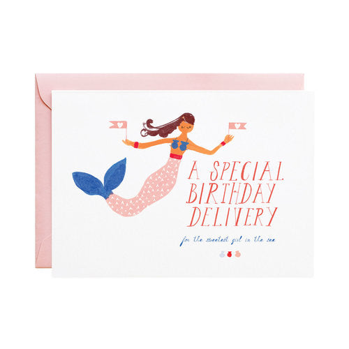 Mermaid's Birthday Greeting Card