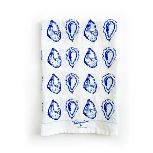 Oysters Linen Kitchen Towel