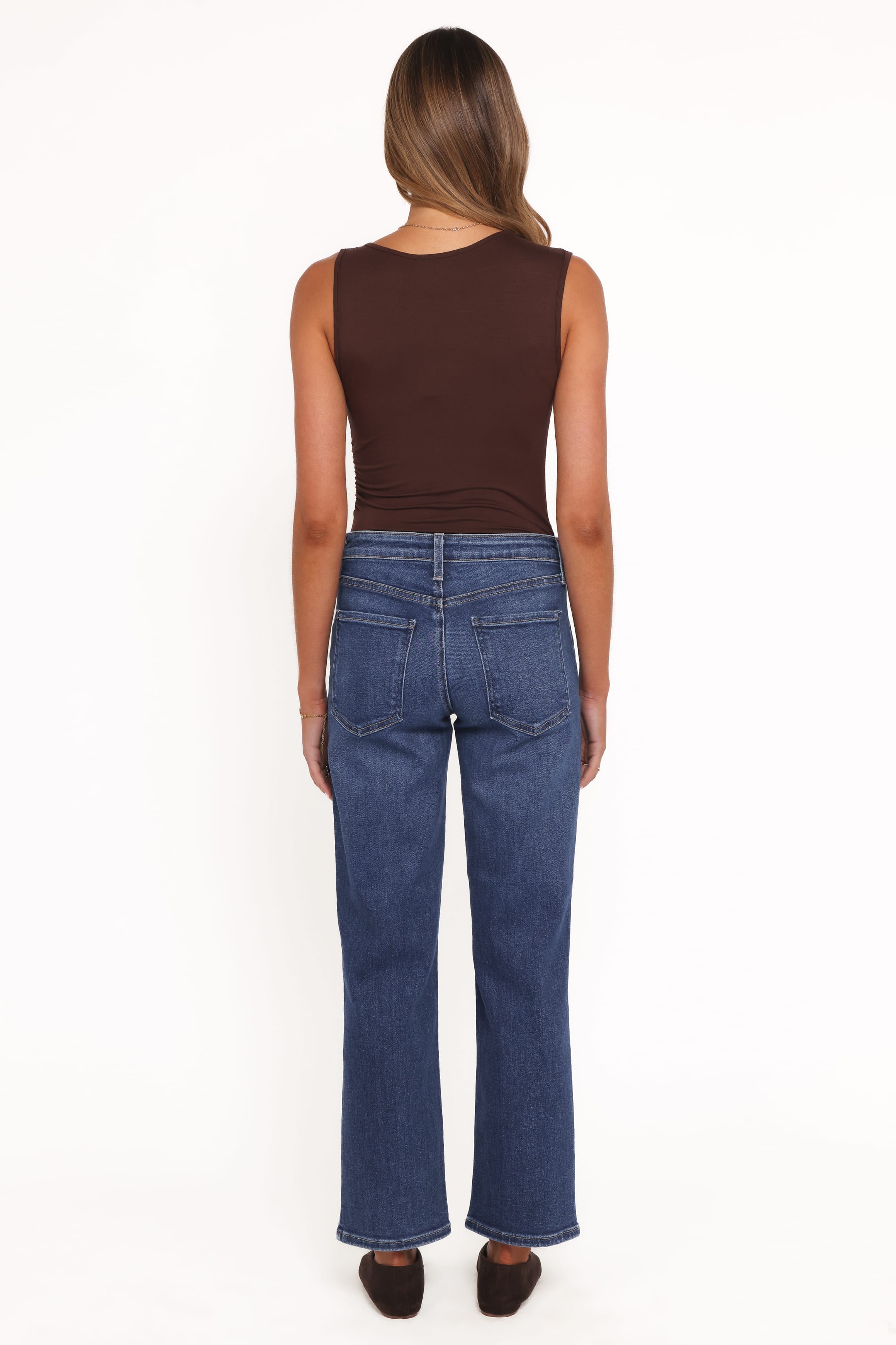 Amara Utility Pocket Straight Jean - Dark Wash
