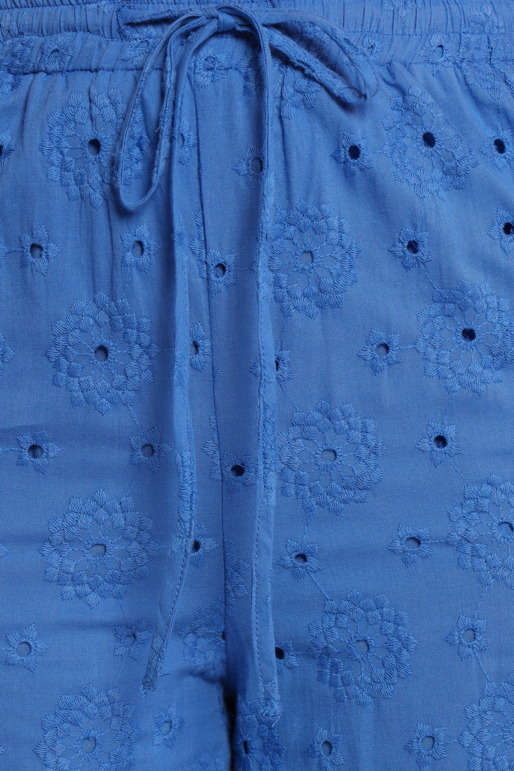 Katya Embroidered Pants - Cobalt