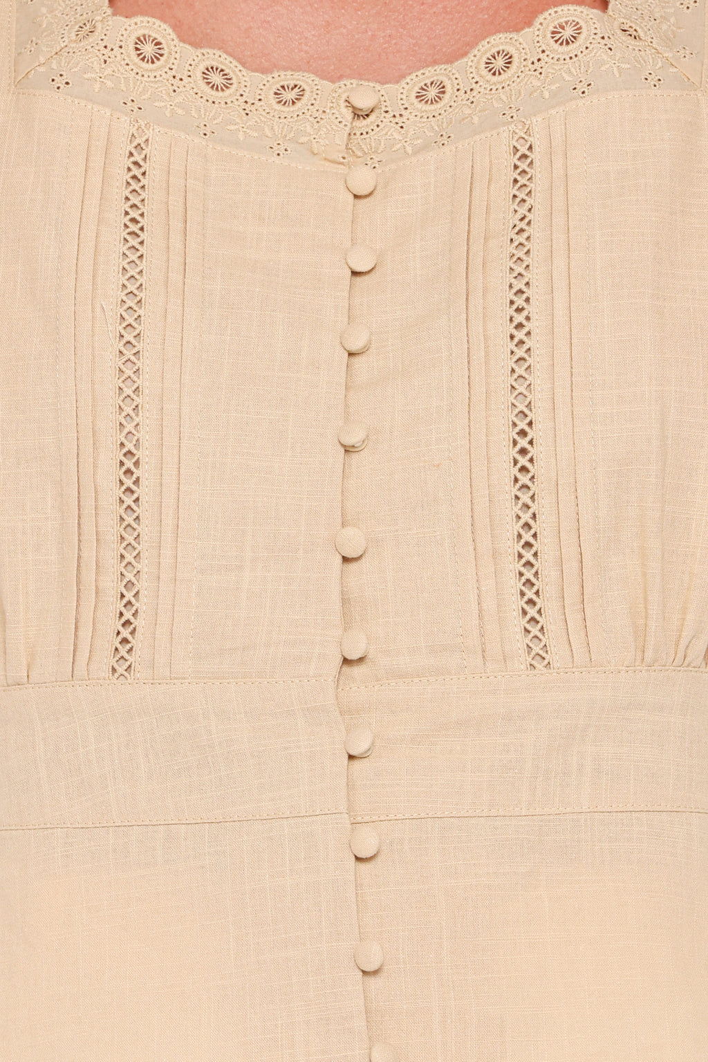 Luke Button Top - Khaki