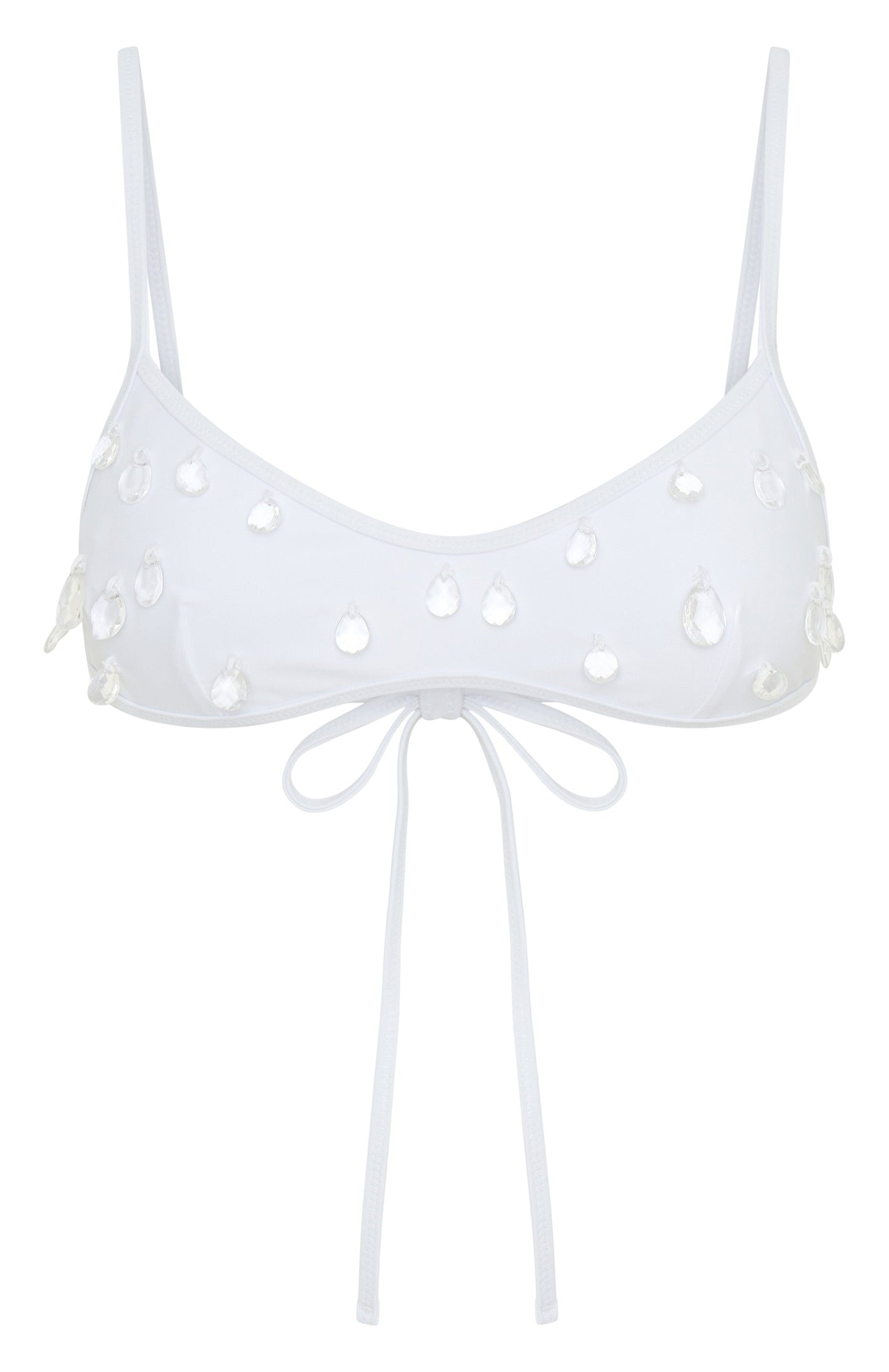 Crystal Coast Bikini Top White