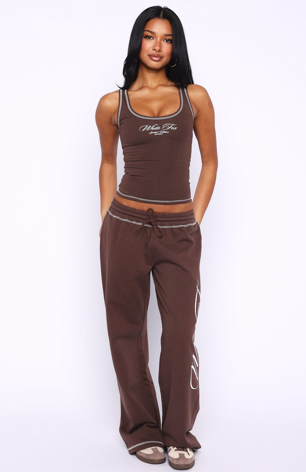 Don't Need Anyone Track Pants Chocolate